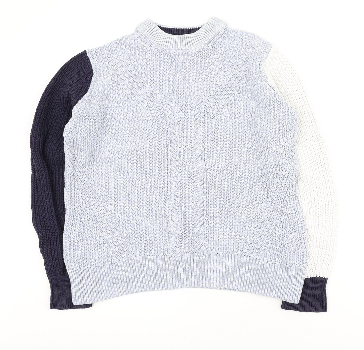 Womens UK Size S Marks and Spencer Blue Pullover Jumper