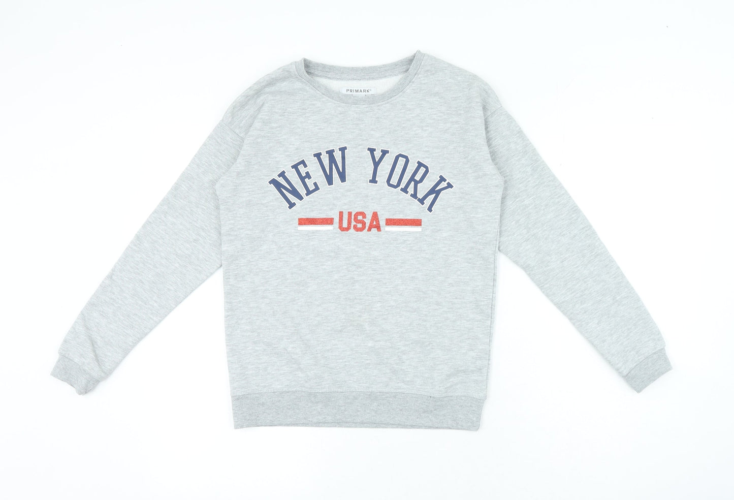 Primark Girls Green Polyester Pullover Sweatshirt Size 11-12 Years - New York