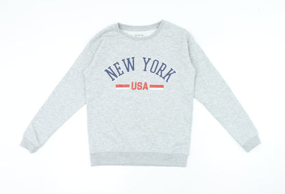 Primark Girls Green Polyester Pullover Sweatshirt Size 11-12 Years - New York