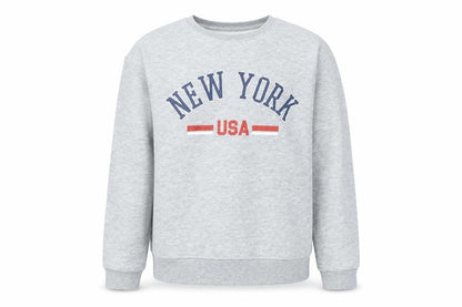 Primark Girls Green Polyester Pullover Sweatshirt Size 11-12 Years - New York