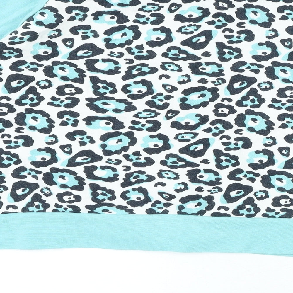 ELLE Girls Blue Animal Print Polyester Pullover Sweatshirt Size 14-15 Years