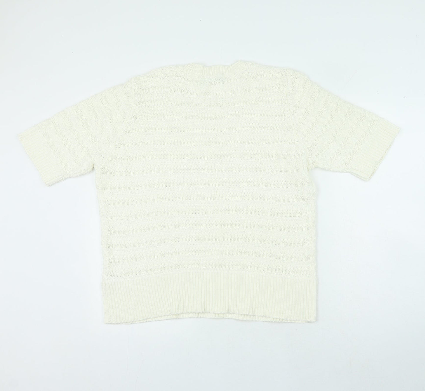 Womens UK Size 22 Marks and Spencer White Pullover Jumper