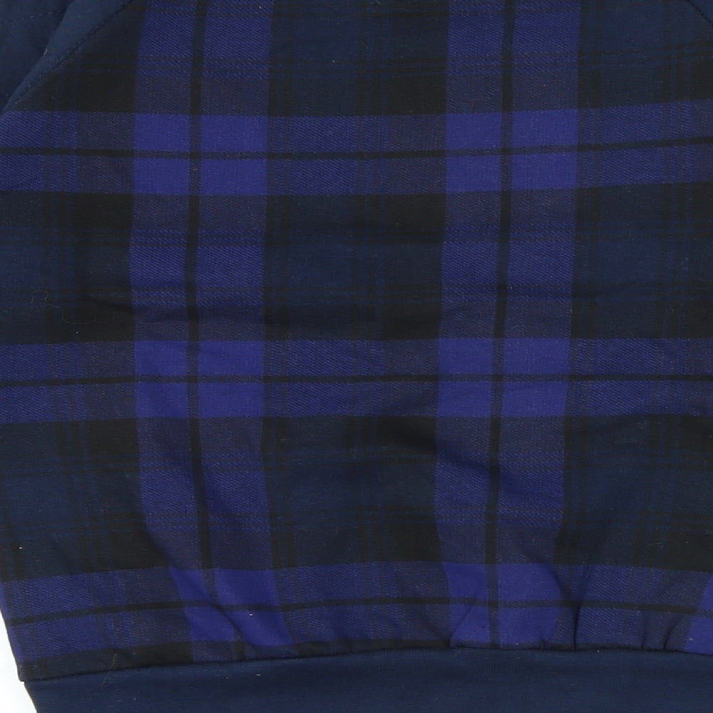 Ebound Boys Purple Plaid Cotton Pullover Sweatshirt Size 10 Years