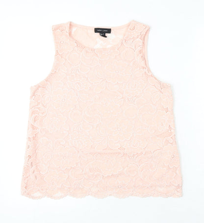 Womens UK Size 10 NewLook Pink Basic Blouse