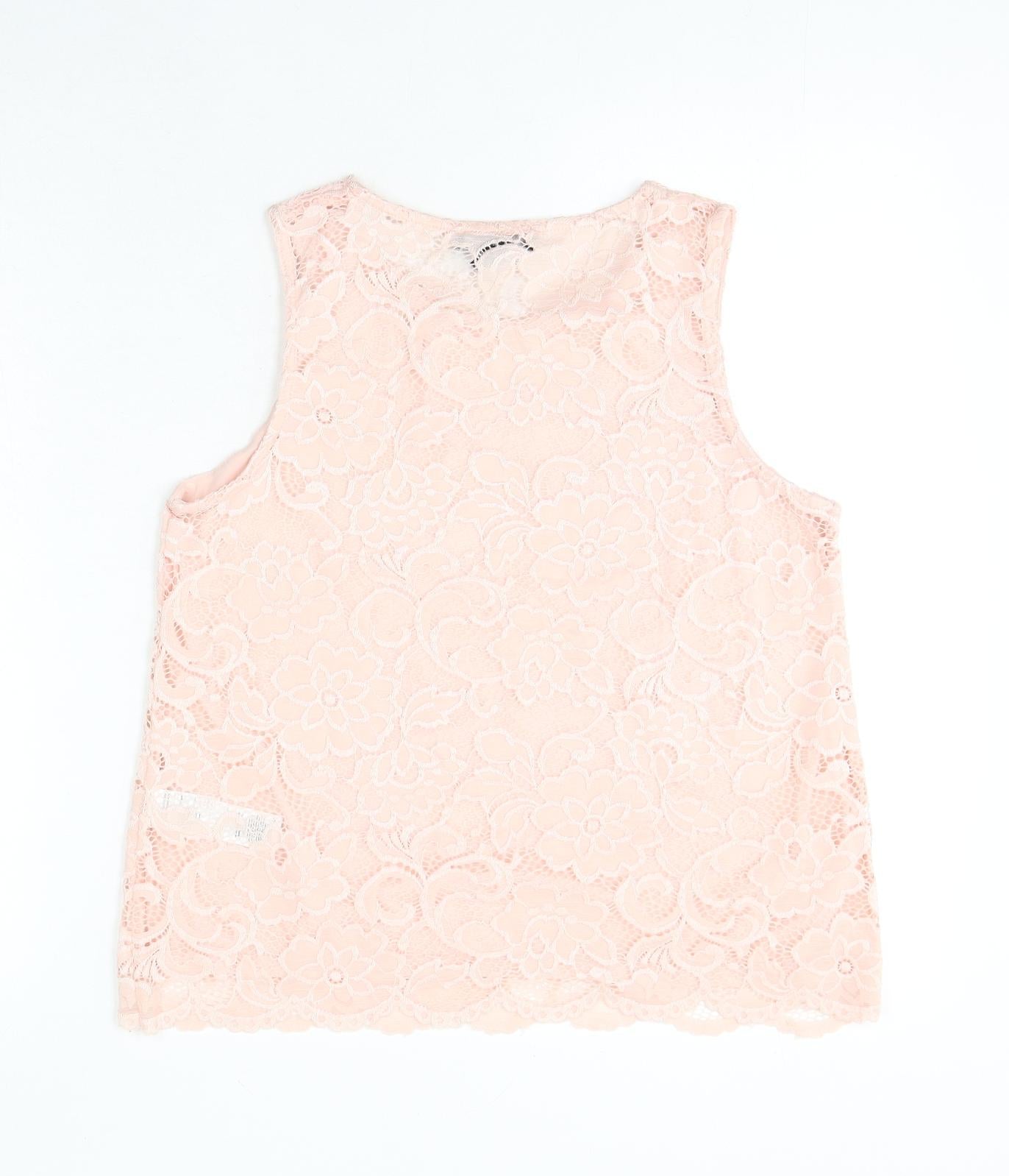 Womens UK Size 10 NewLook Pink Basic Blouse