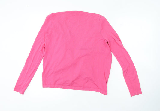 Womens UK Size 10 M&Co Pink Cardigan Jumper
