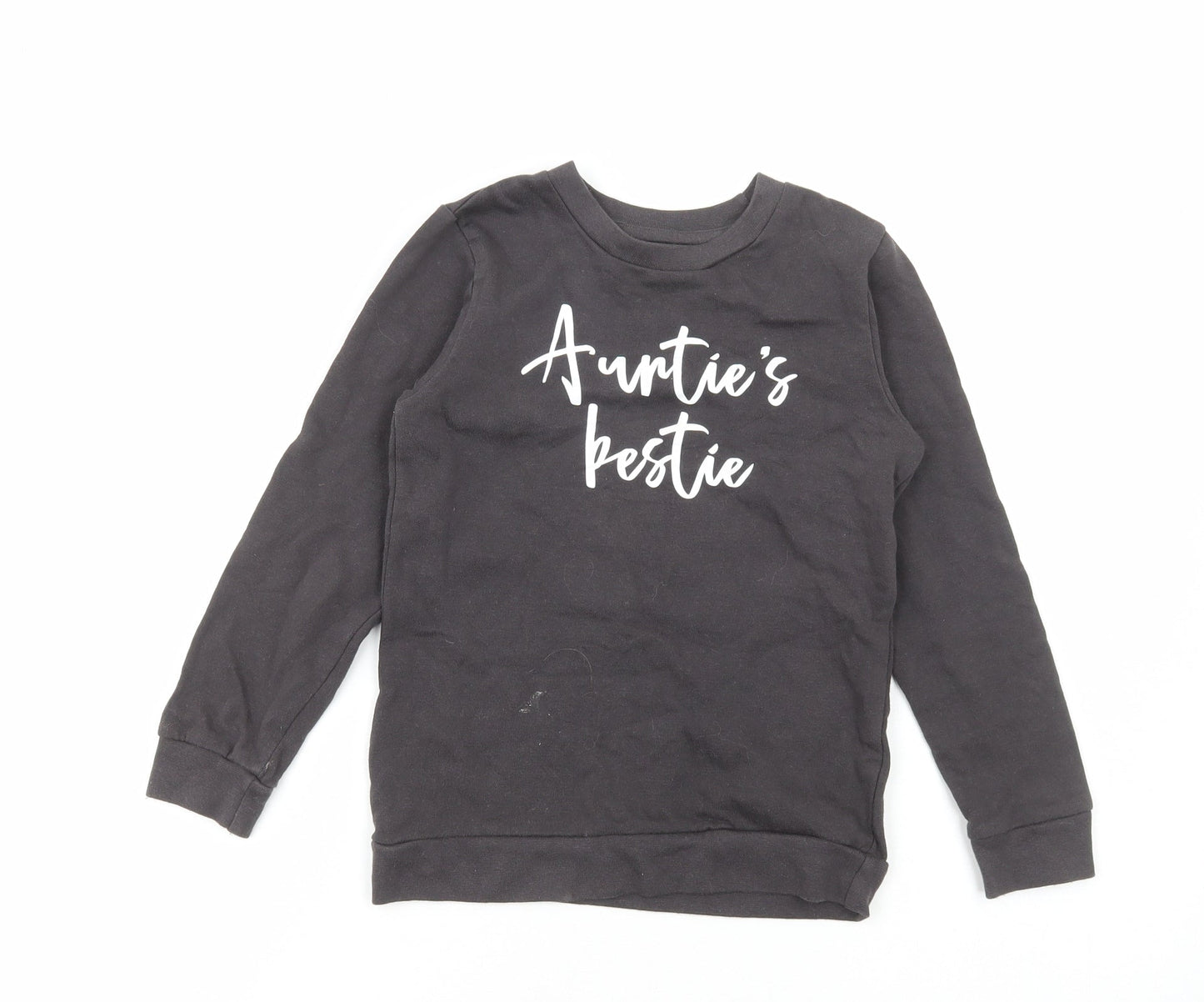 My rocking kids Girls Grey Cotton Pullover Sweatshirt Size 7-8 Years Pullover - Auntie's Bestie