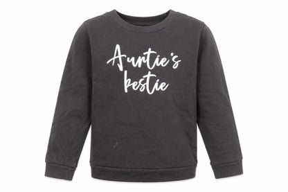 My rocking kids Girls Grey Cotton Pullover Sweatshirt Size 7-8 Years Pullover - Auntie's Bestie
