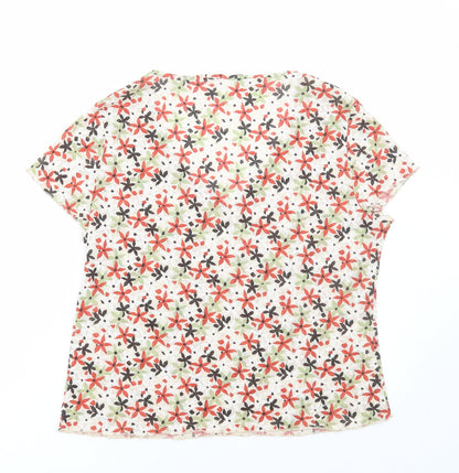 Womens UK Size M Preworn Multicoloured Basic T-Shirt
