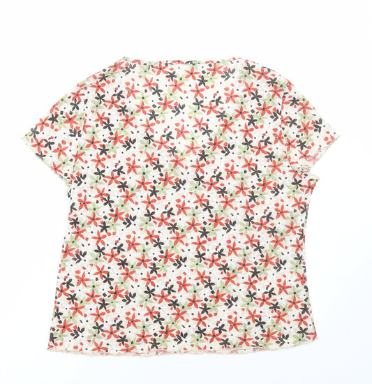 Womens UK Size M Preworn Multicoloured Basic T-Shirt