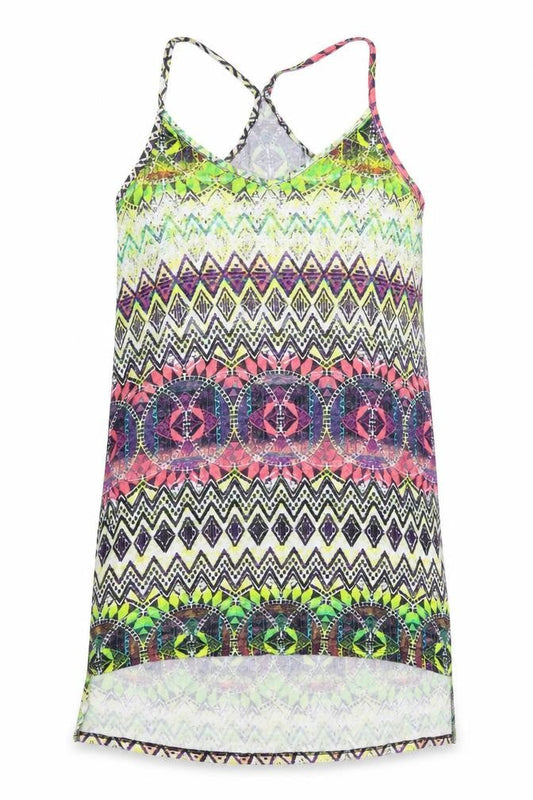 Womens UK Size 12 New Look Multicoloured Tunic Tank