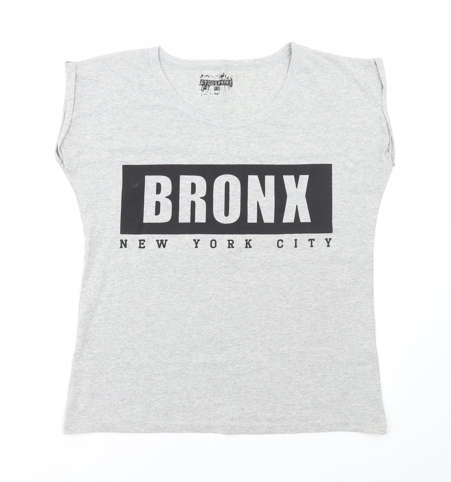 Womens UK Size 16 Atmosphere Grey Basic T-Shirt