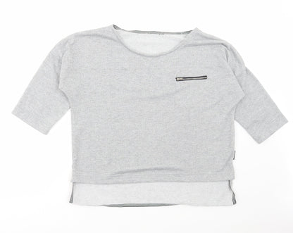 Primark Womens Grey Boat Neck Polyester Pullover Jumper Size L