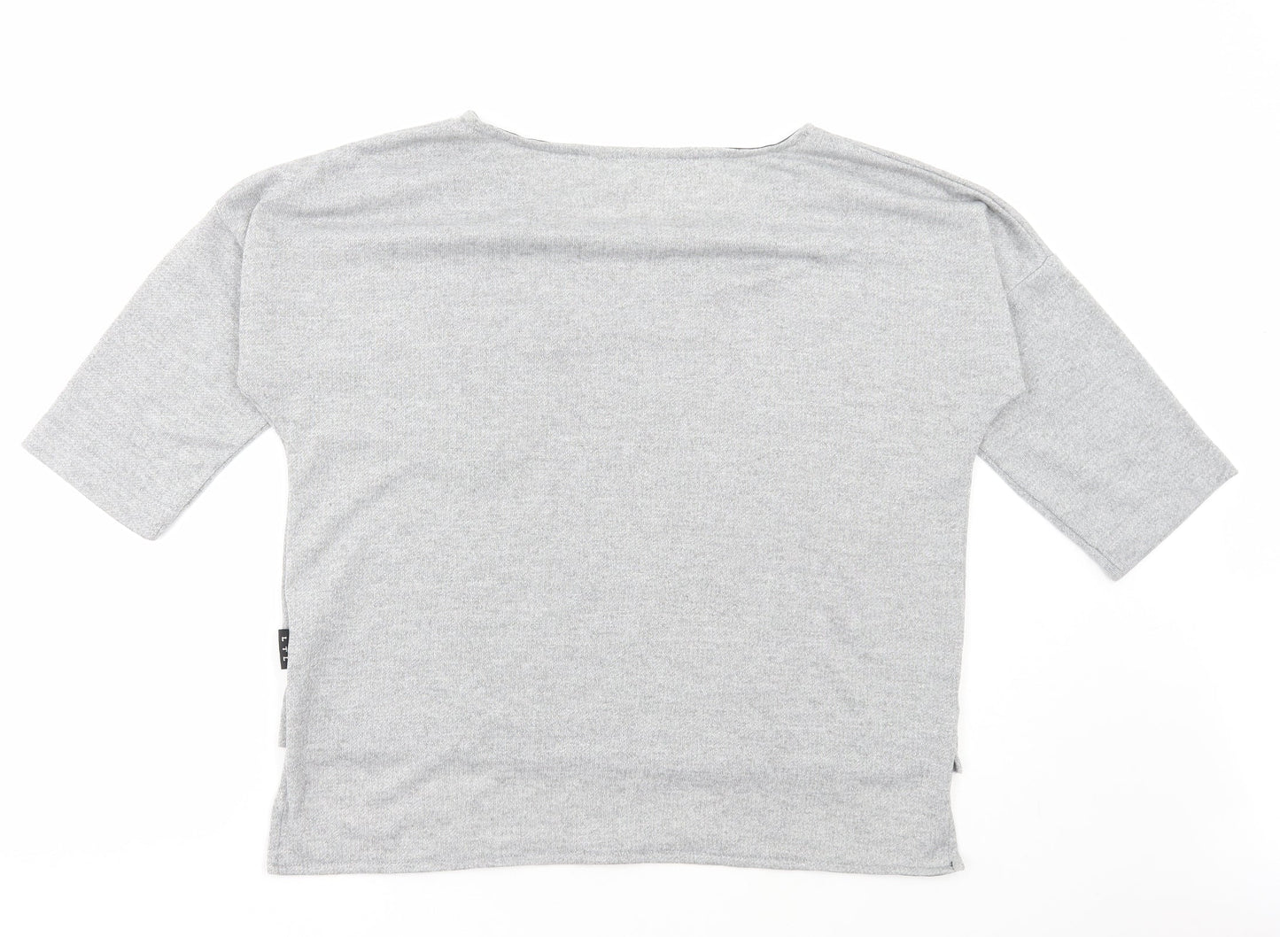 Primark Womens Grey Boat Neck Polyester Pullover Jumper Size L