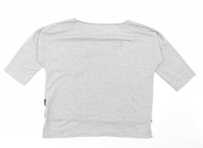 Primark Womens Grey Boat Neck Polyester Pullover Jumper Size L