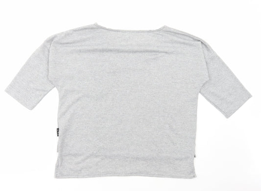 Primark Womens Grey Boat Neck Polyester Pullover Jumper Size L