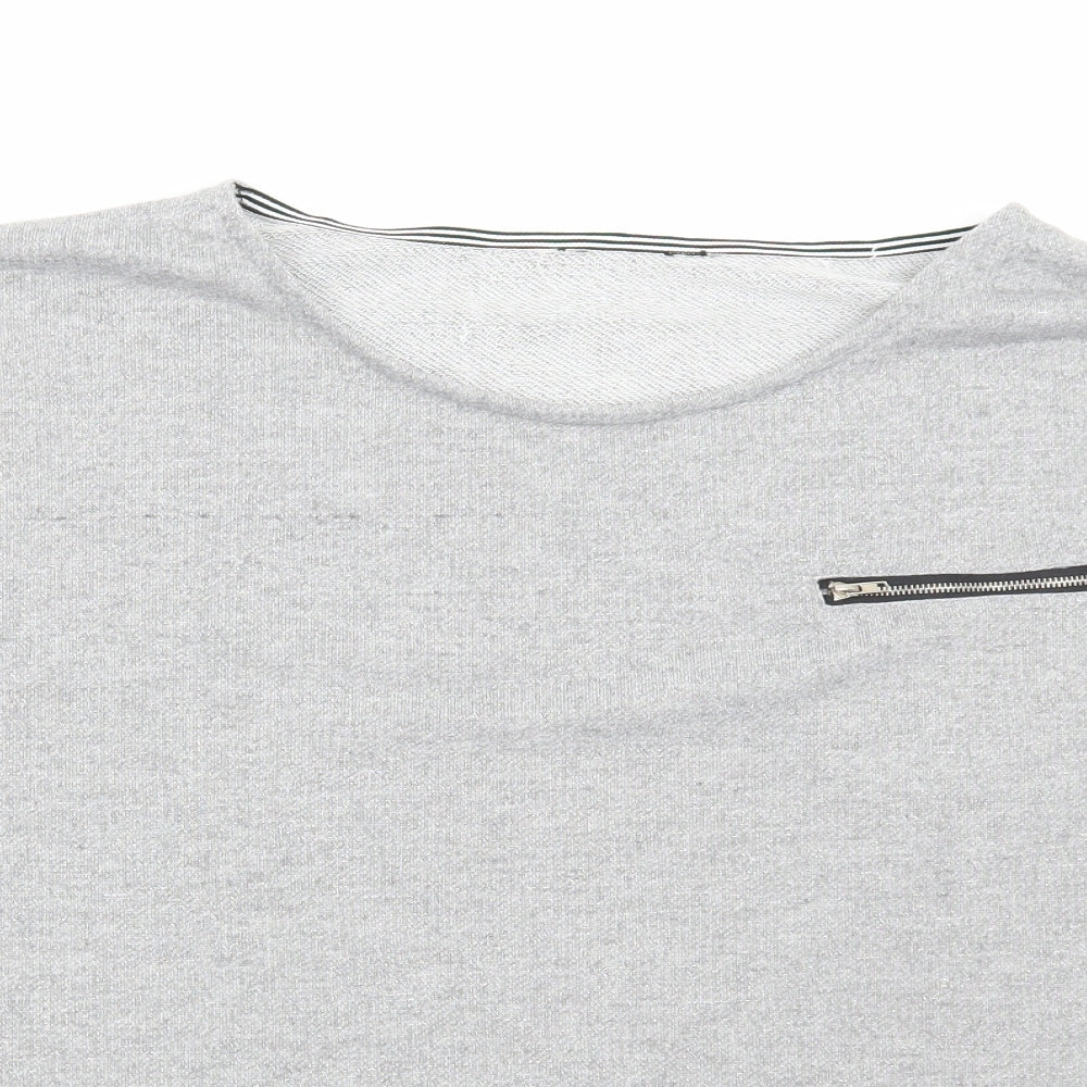 Primark Womens Grey Boat Neck Polyester Pullover Jumper Size L