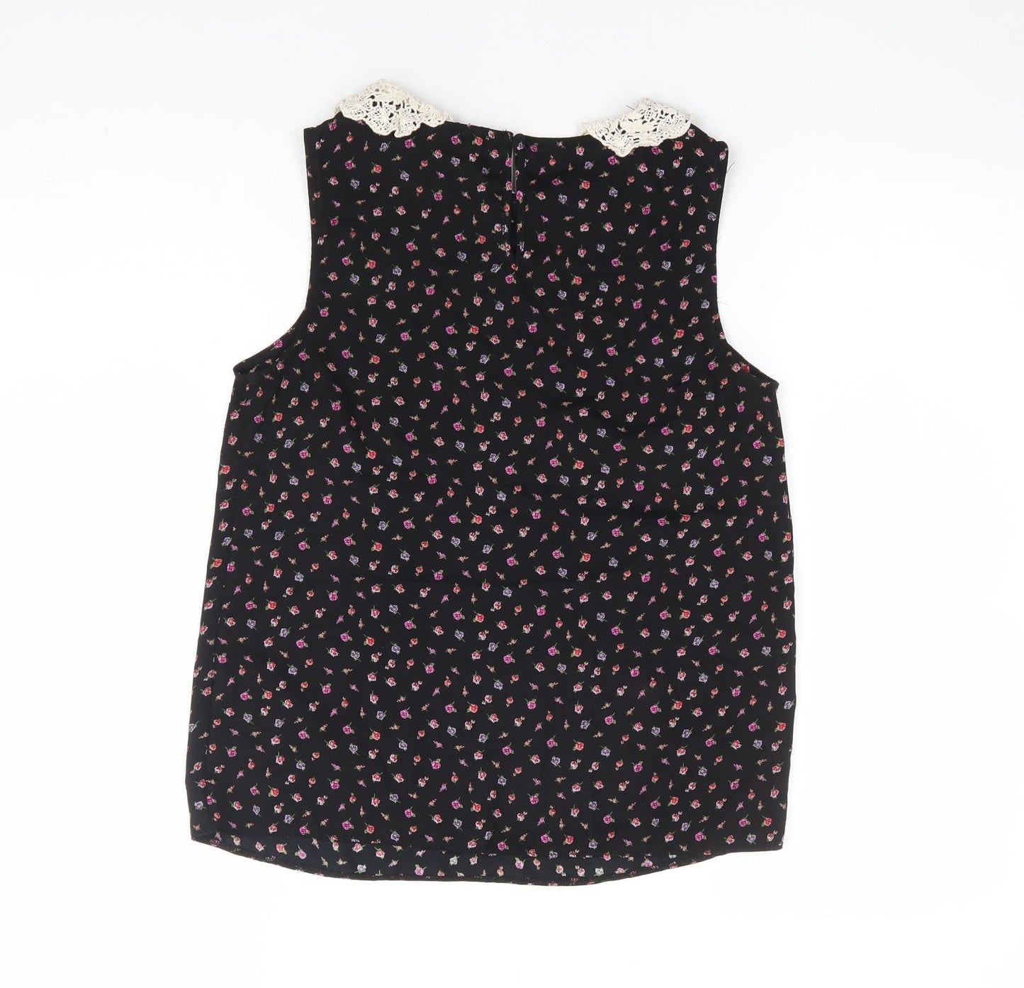 Womens UK Size 8 New Look Black Basic Blouse