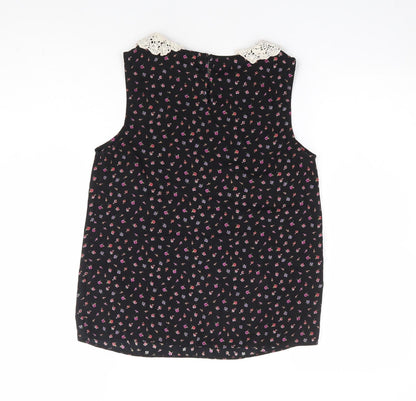Womens UK Size 8 New Look Black Basic Blouse