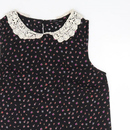 Womens UK Size 8 New Look Black Basic Blouse