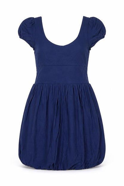 Topshop Womens Blue Viscose Fit & Flare Size 6 Scoop Neck Pullover