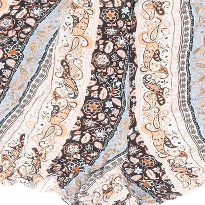 Miss Selfridge Womens Multicoloured Paisley Viscose Hot Pants Shorts Size 8 L5 in Regular Zip
