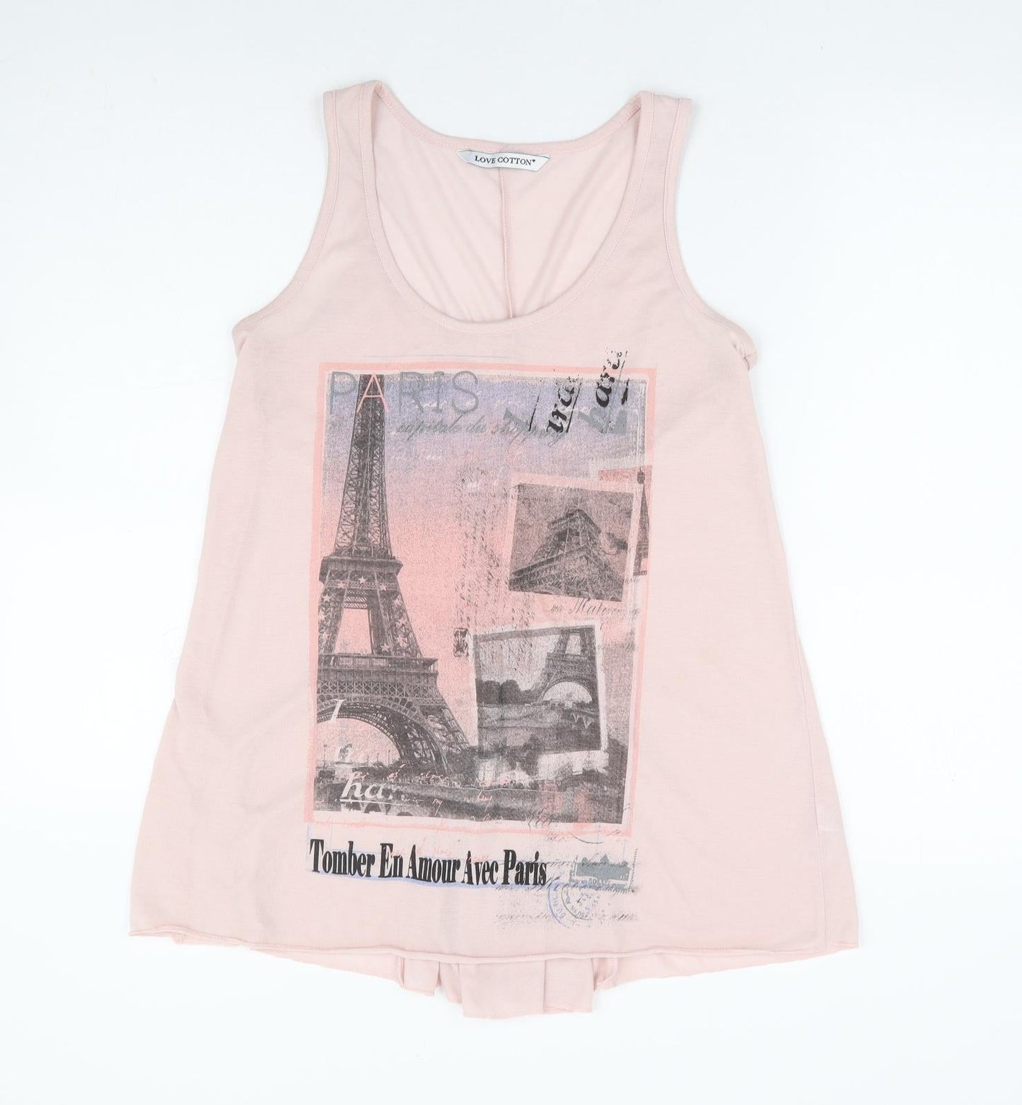 Womens UK Size 12 BHS Pink Basic Tank