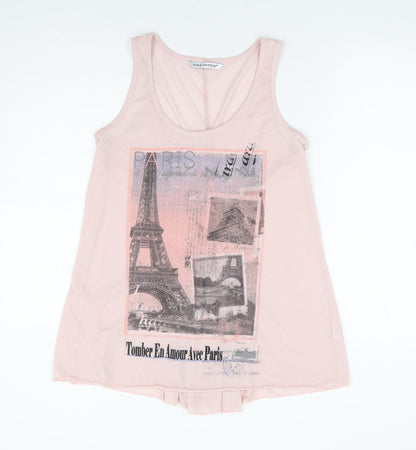 Womens UK Size 12 BHS Pink Basic Tank