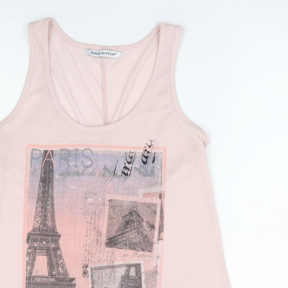 Womens UK Size 12 BHS Pink Basic Tank