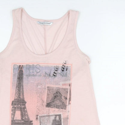 Womens UK Size 12 BHS Pink Basic Tank