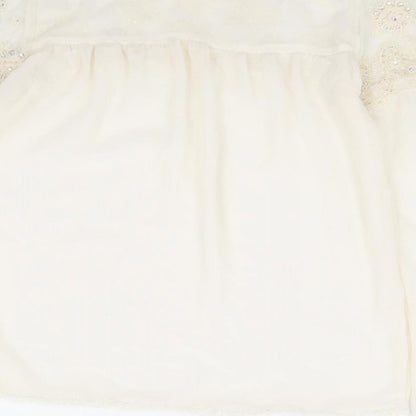 Womens UK Size 8 New Look Ivory Basic Blouse