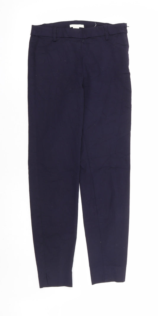 Womens UK Size 4 H&M Regular Fit  Blue Trousers
