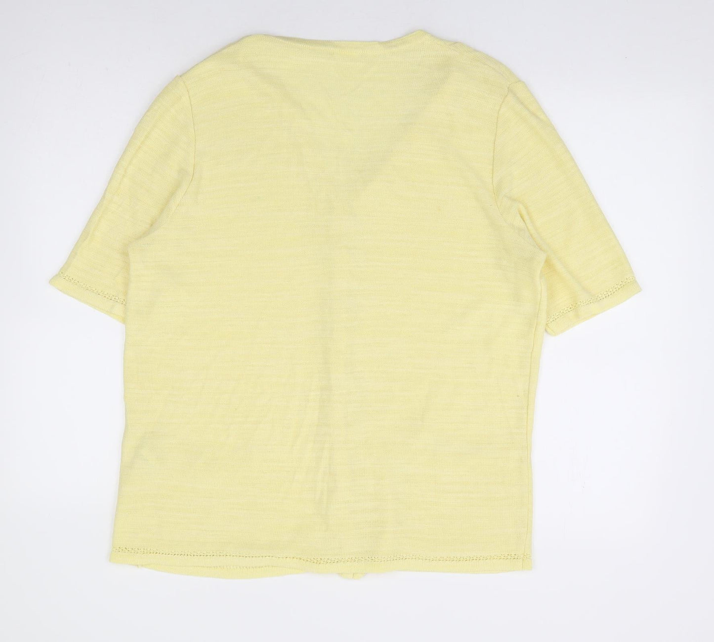 Womens UK Size 16 Preworn Yellow Cardigan Jumper