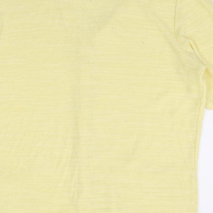 Womens UK Size 16 Preworn Yellow Cardigan Jumper