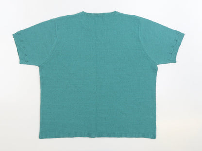 Womens UK Size 18 Berkertex Blue Pullover Jumper