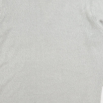 George Mens Grey Round Neck Acrylic Pullover Jumper Size XL
