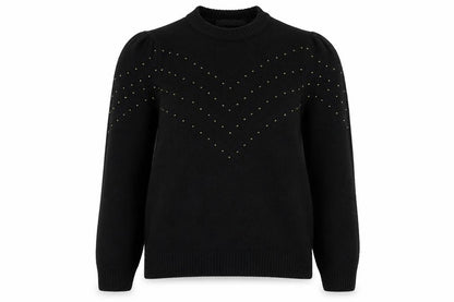 V by Very Womens Black Round Neck Acrylic Pullover Jumper Size 12