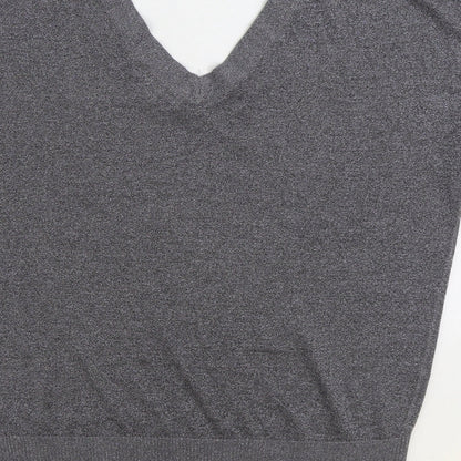 Designers at Debenhams Womens Grey V-Neck Viscose Pullover Jumper Size 16