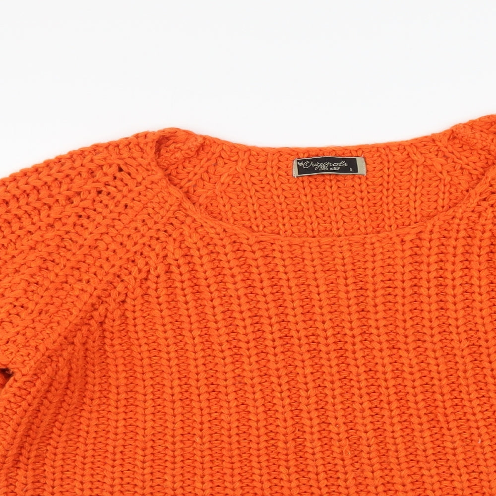 Womens UK Size L Originals Orange Pullover Jumper