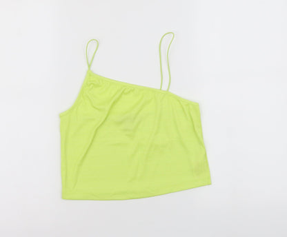 Primark Womens Yellow Polyamide Cropped Tank Size S Square Neck