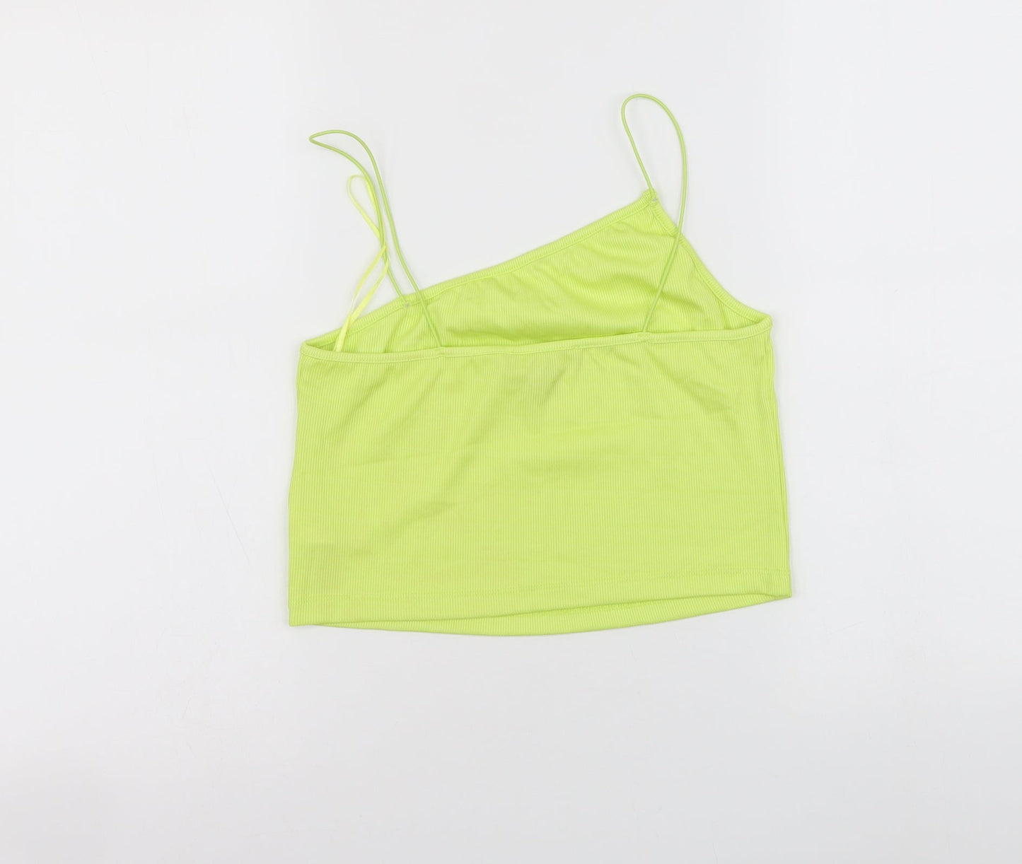 Primark Womens Yellow Polyamide Cropped Tank Size S Square Neck