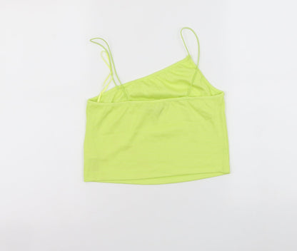 Primark Womens Yellow Polyamide Cropped Tank Size S Square Neck