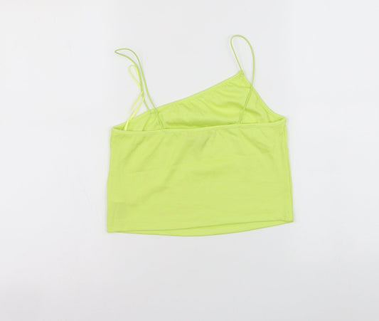 Primark Womens Yellow Polyamide Cropped Tank Size S Square Neck