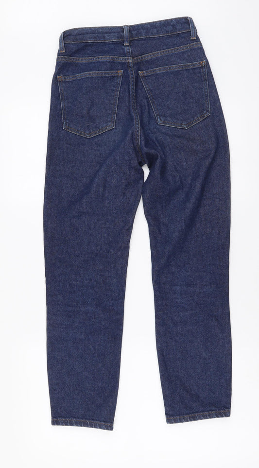 Topshop Womens Blue Cotton Mom Jeans Size 25 in L30 in Regular Button