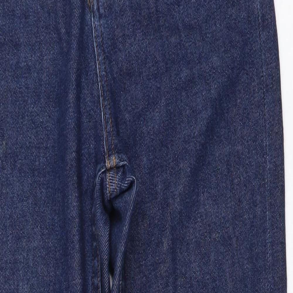Topshop Womens Blue Cotton Mom Jeans Size 25 in L30 in Regular Button