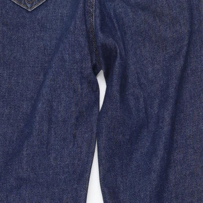 Topshop Womens Blue Cotton Mom Jeans Size 25 in L30 in Regular Button