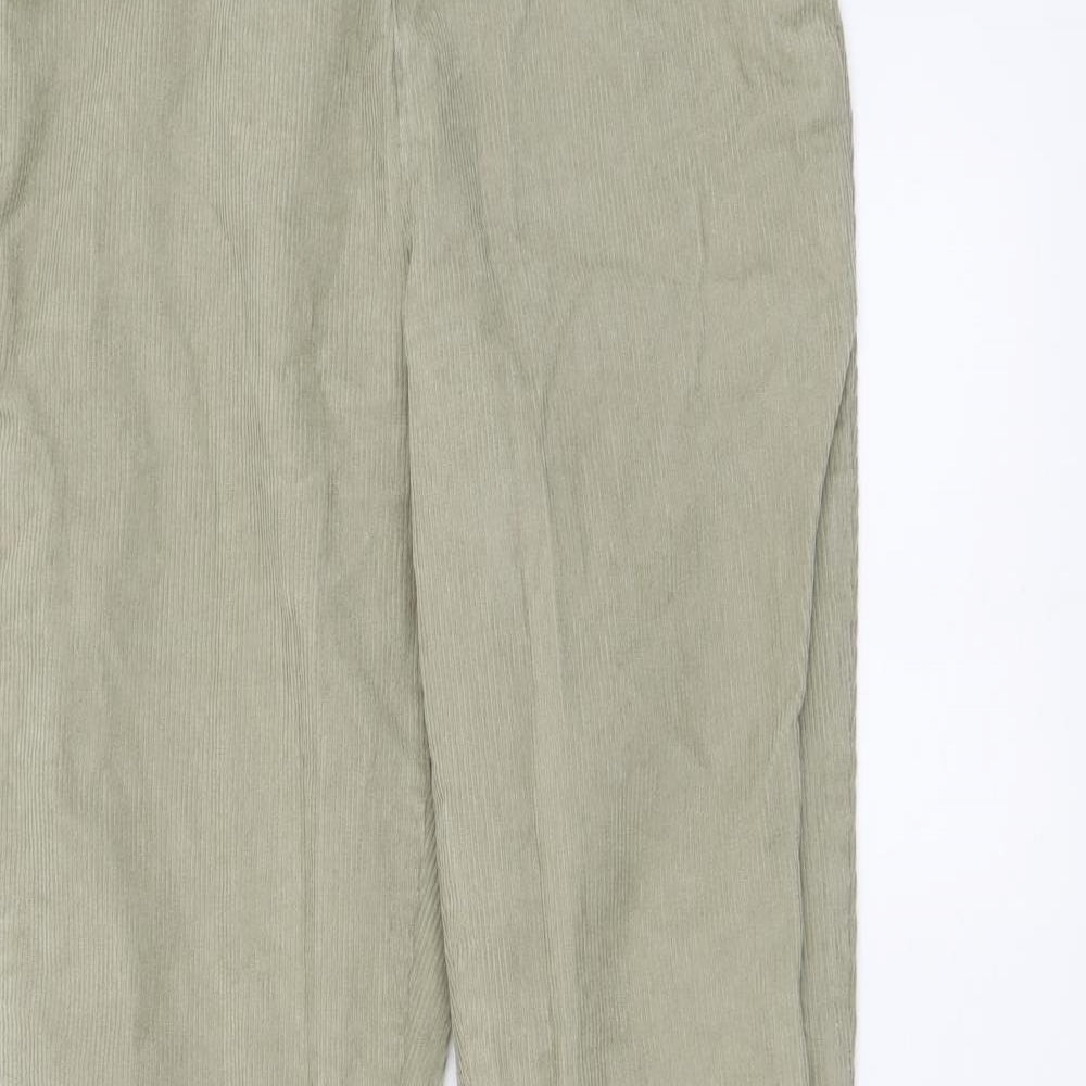 ASOS Womens Green Cotton Bootcut Jeans Size 10 L32 in Regular Drawstring