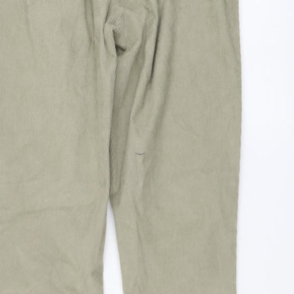 ASOS Womens Green Cotton Bootcut Jeans Size 10 L32 in Regular Drawstring