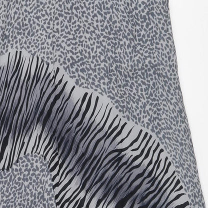 I&D Colors Womens Grey Animal Print Polyester Maxi Size 14 Round Neck Pullover