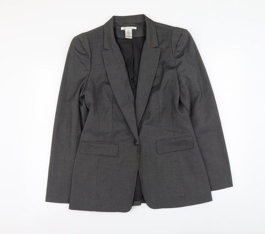 Womens UK Size 12 Preworn Regular Grey Suit Jacket